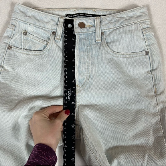 Volcom Brand Jeans Skinny Fit Button Fly Women’s 24 High Rise Light Wash Denim - Picture 10 of 13